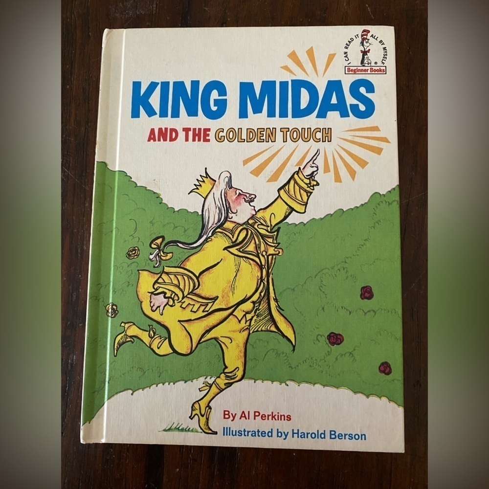 Vintage 1969 King Midas and the Golden Touch Hardcover Dr Seuss Beginner Book